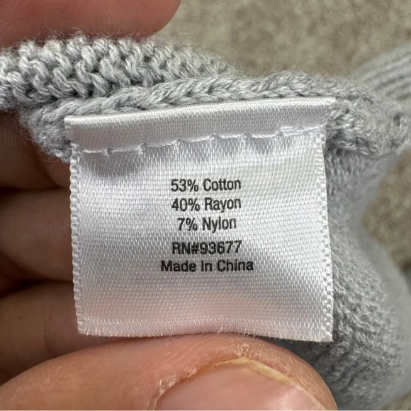 St. John's Bay Gray Knitwear Sweater Pearl Womens Size L - Picture 14 of 15